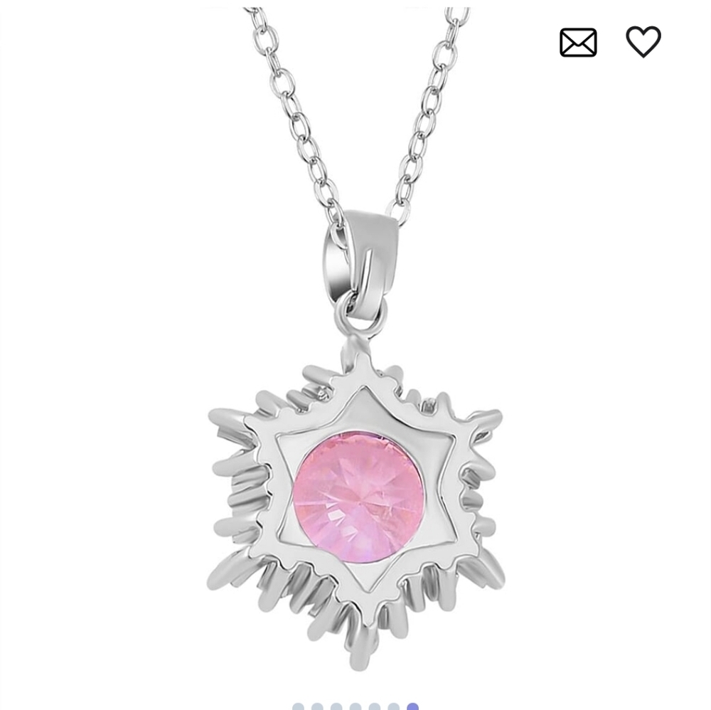 🆕Simulated Pink and White Diamond Ring (Size 8.0), Earrings & Pendant Necklace - Picture 7 of 7